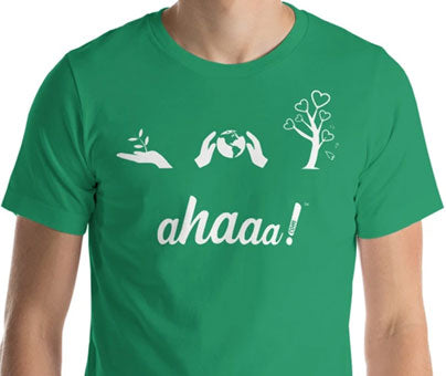 T-shirt Ahaaa! protégeons la planète Unisexe à Manches Courtes