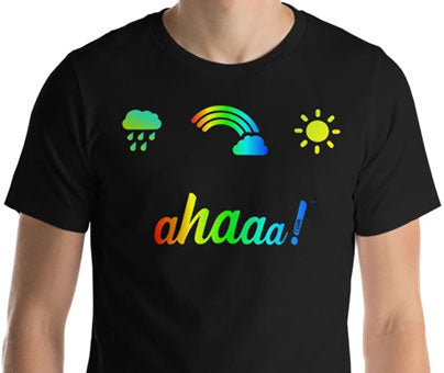 T-shirt Ahaaa! arc-en-ciel à Manches Courtes