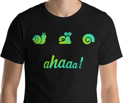 T-shirt Ahaaa! escargot Unisexe à Manches Courtes